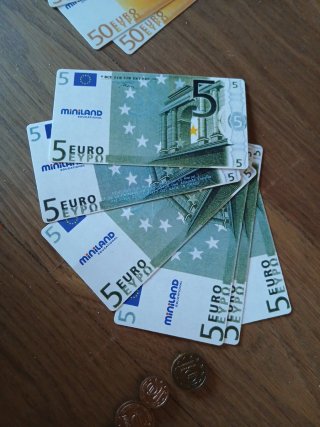 Billetes y monedas de Euro Miniland