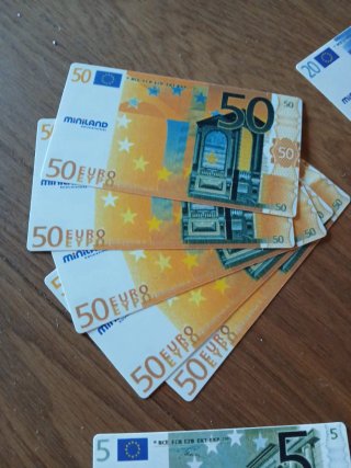 Billetes y monedas de Euro Miniland