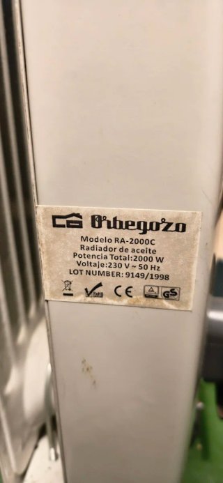 Radiador Aceite Orbegozo RA-2000C 2000W