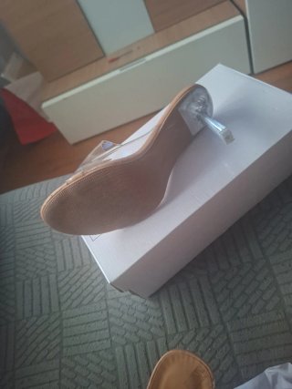 Zapatos de fiesta beige y plateados