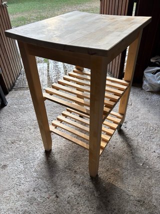 Carrito auxiliar madera con ruedas Ikea