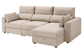 Sofá modular beige de tela