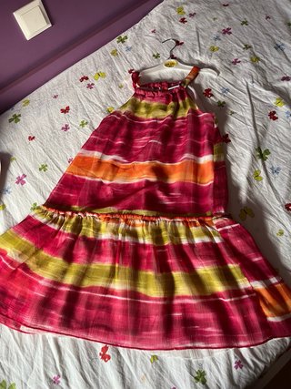Vestido niña rayas multicolor