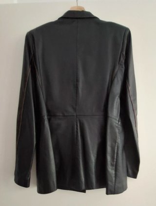 Chaqueta de cuero mujer negra talla L