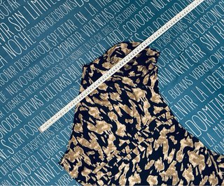 Vestido Asimétrico Ajustado Abstracto L 40 Shein