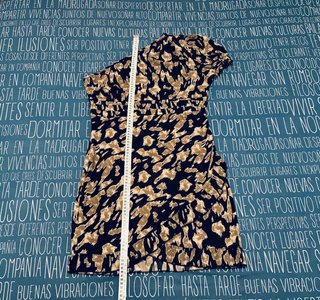 Vestido Asimétrico Ajustado Abstracto L 40 Shein
