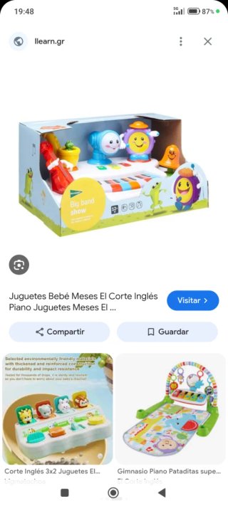 Piano musical infantil El Corte Inglés