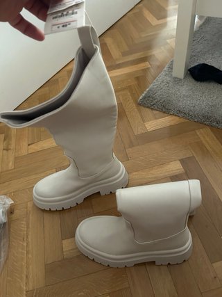 Botas Pull&Bear mujer blancas sin estrenar