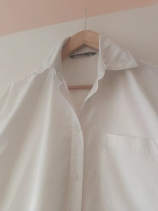 Camisa Oversize Zara Blanca Talla Única
