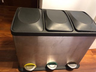 Cubos de basura reciclaje 3 compartimentos