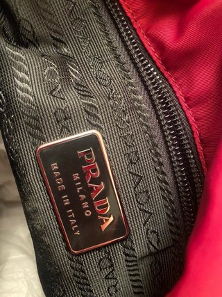 Borsa Prada Tessuto Nylon Rossa Vintage