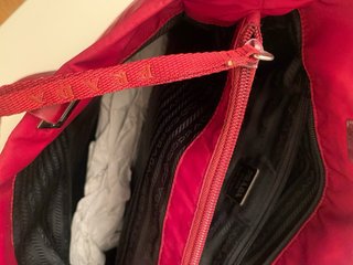 Borsa Prada Tessuto Nylon Rossa Vintage