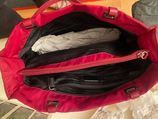 Borsa Prada Tessuto Nylon Rossa Vintage