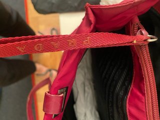 Borsa Prada Tessuto Nylon Rossa Vintage