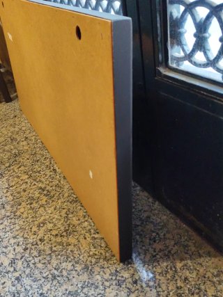 Cuadro Decorativo Metálico Negro y Naranja