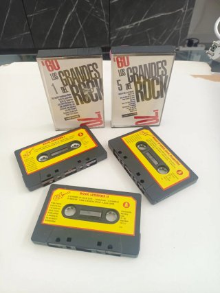 Lote3 Cintas de casete Los Grandes del Rock 60s 70