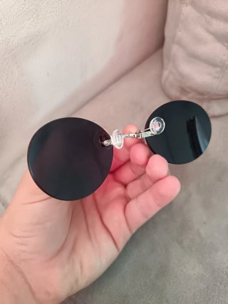 Gafas de sol clip nariz redondas