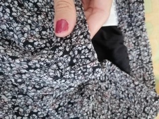 Falda floral azul y blanco talla 36