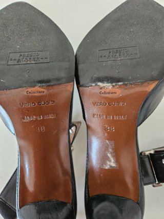 Scarpe décolleté ankle strap vintage Y2K nere 38
