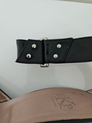 Scarpe décolleté ankle strap vintage Y2K nere 38
