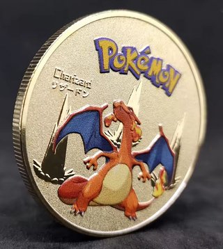 Lote 8 Medallas Pokémon Chapado Oro 24k