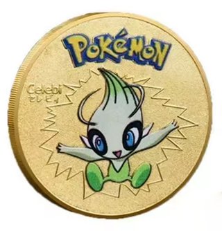 Lote 8 Medallas Pokémon Chapado Oro 24k