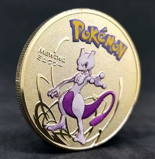 Lote 8 Medallas Pokémon Chapado Oro 24k
