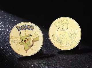 Lote 8 Medallas Pokémon Chapado Oro 24k