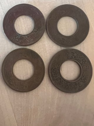 Lote 4 Monedas 1 Pice India Británica