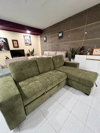 Sofá Cama Verde con Arcón