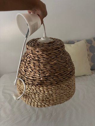 Lámpara colgante mimbre natural 35cm
