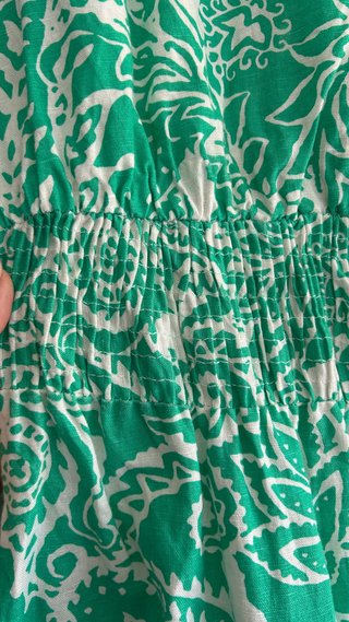 Vestido Zara verde estampado