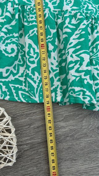 Vestido Zara verde estampado
