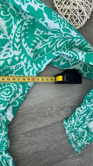 Vestido Zara verde estampado