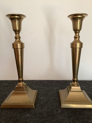 Juego Candelabros Latón