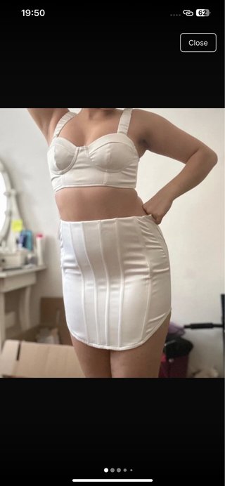 Conjunto Verano Blanco Top y Falda