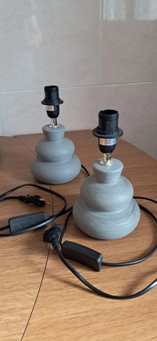 Lámparas de cerámica de mesa grises (2 unidades)