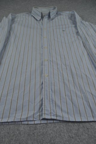 Camisa Lacoste de rayas azul y beige