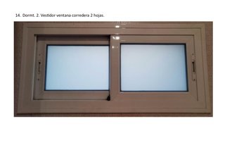 Ventana corredera aluminio 2 hojas