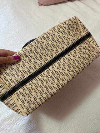 Bolso Carolina Herrera Beige y Rojo