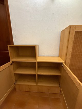 Mueble modular madera y bambú
