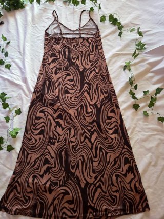 Vestido largo estampado