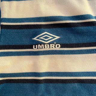 Polo Retro Umbro Rayas Azul y Blanco