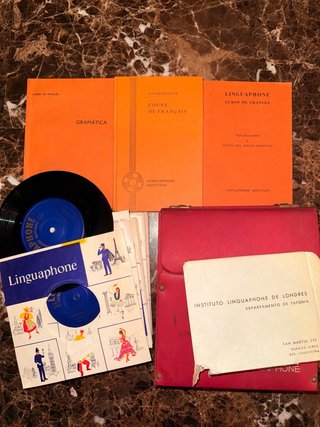 Curso Francés Linguaphone Antiguo Libros Discos