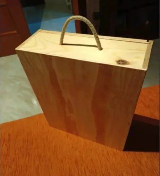 Caja de madera para 3 botellas