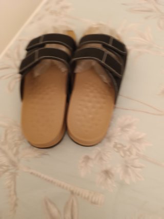 Sandalias Hombre Talla 46 Negras y Beige