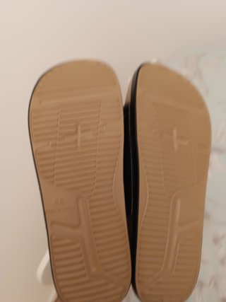 Sandalias Hombre Talla 46 Negras y Beige