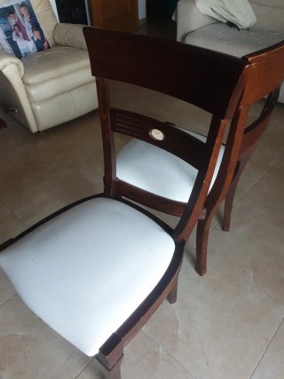 Sillas comedor tapizadas polipiel blanco