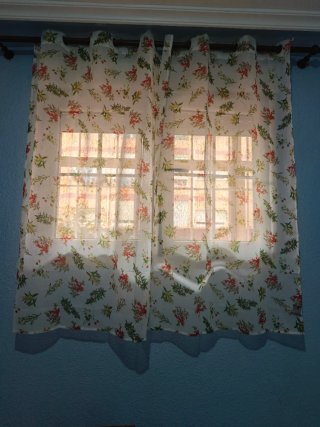 Cortinas estampadas flores y ramas