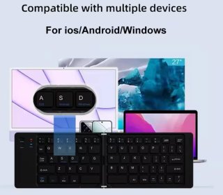 Teclado Bluetooth Plegable Negro